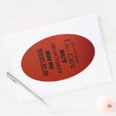 I Zorg voor Ukulele Oval Sticker (Envelop)