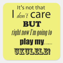 I Zorg voor Ukulele Square Sticker