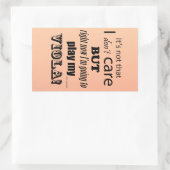 I Zorg voor Viola Rechthoekige Sticker (Tas)