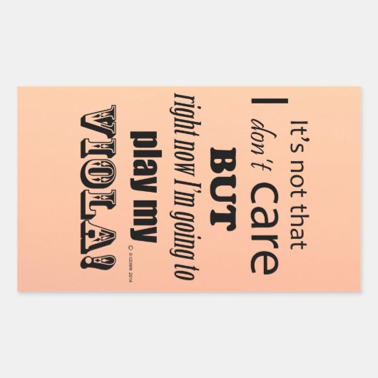 I Zorg voor Viola Rechthoekige Sticker (Voorkant)