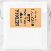 I Zorg voor Violin Rechthoekige Sticker (Tas)