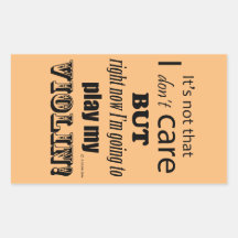 I Zorg voor Violin Rechthoekige Sticker