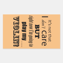 I Zorg voor Violin Rechthoekige Sticker