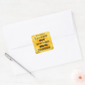 I Zorgt voor Xylophone Square Sticker (Envelop)