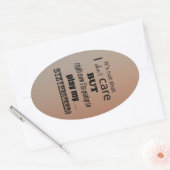 I Zorgvuldigheid Ovaal Sticker (Envelop)