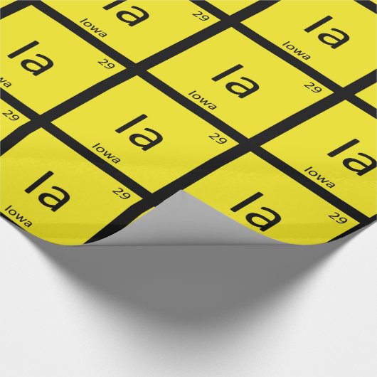 Ia - Iowa State Chemistry Periodic Table Symbol Cadeaupapier (Hoek)