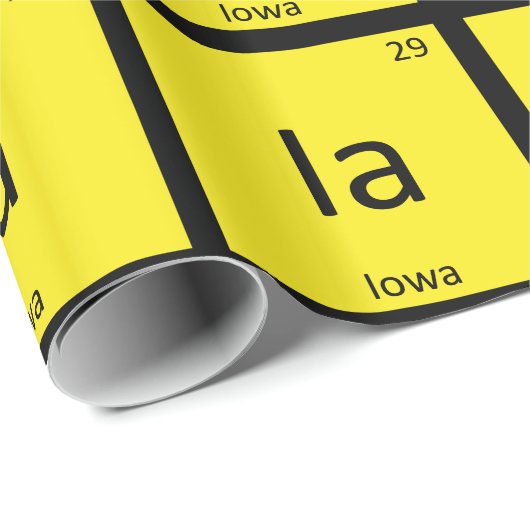 Ia - Iowa State Chemistry Periodic Table Symbol Cadeaupapier (Rol Hoek)