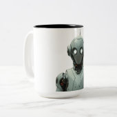 IA Robot Tweekleurige Koffiemok (Voorkant links)