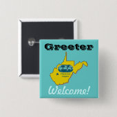 IAAP Greeter Badge Vierkante Button 5,1 Cm (Voorkant /achterkant)