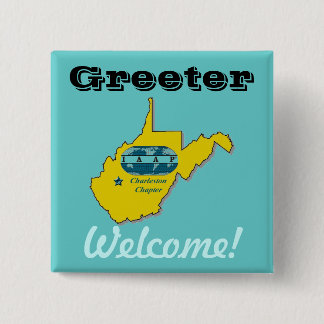 IAAP Greeter Badge Vierkante Button 5,1 Cm