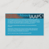 IAAP WV-Visitekaartjes Visitekaartje (Achterkant)
