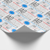 IAD, Washington DC, reizen de wereld door een luch Cadeaupapier (Hoek)