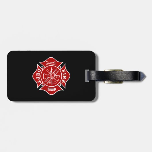 IAFF/brandweerman Maltese Bagagelabel (Achterkant horizontaal)