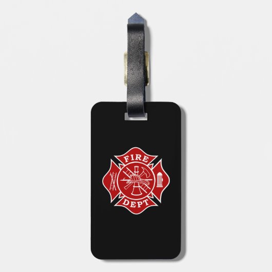 IAFF/brandweerman Maltese Bagagelabel (Achterkant verticaal)