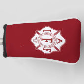IAFF/Firefighter Maltese Cross Putter Hoesje Golfheadcover (Voorkant)