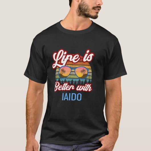 Iaido-instructeur Iaido-student Leven is beter m T-shirt (Voorkant)