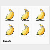 Iam a banana, fat banana vierkante sticker (Vel)