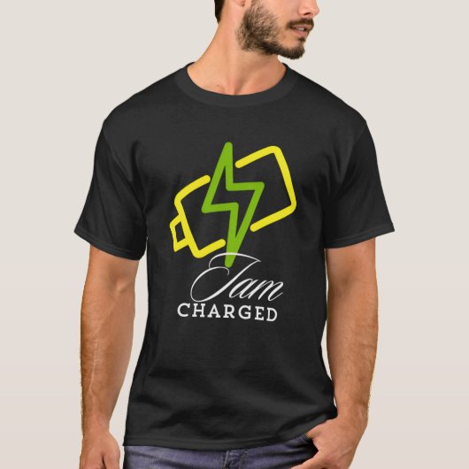 IAM Charged Unisex T-shirt – Electric Vibes T-shir (Voorkant)