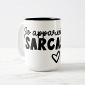 Iam Sarcastic - typografie kunst Tweekleurige Koffiemok (Voorkant links)