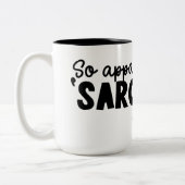 Iam Sarcastic - typografie kunst Tweekleurige Koffiemok (Links)