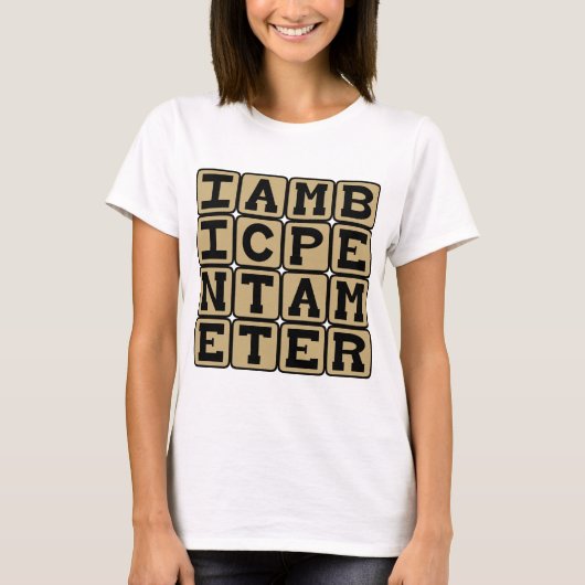 Iambische diameter, Sonnet-regeling T-shirt (Voorkant)