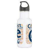 #IAmGeriatrics Stainless Steel Water Bottle Waterfles (Achterkant)