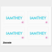 IAMSHE KAART RECHTHOEKIGE STICKER (Vel)