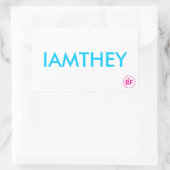 IAMSHE KAART RECHTHOEKIGE STICKER (Tas)
