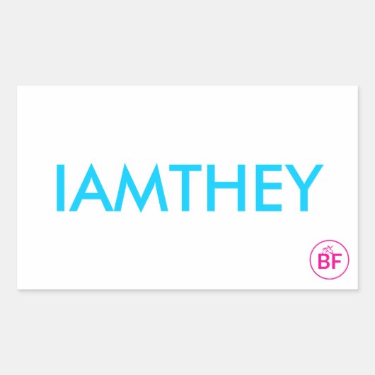 IAMSHE KAART RECHTHOEKIGE STICKER (Voorkant)