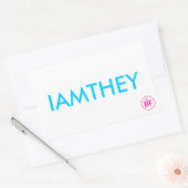 IAMSHE KAART RECHTHOEKIGE STICKER (Envelop)