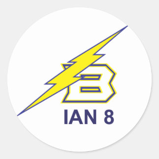 IAN 8 RONDE STICKER
