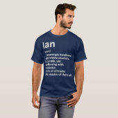 IAN Definition Personalized Name Funny Birthday T-shirt (Voorkant volledig)