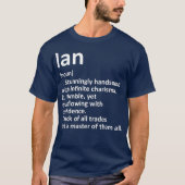 IAN Definition Personalized Name Funny Birthday T-shirt (Voorkant)