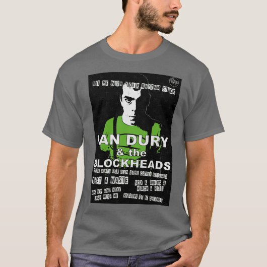 Ian Dury Blockheads grappig T-shirt (Voorkant)