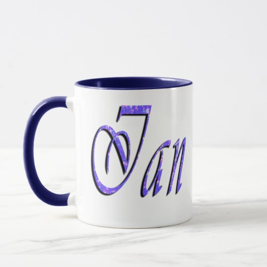 Ian, Name, Logo, Blue Ringer Combo Coffee Mok (Links)