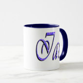 Ian, Name, Logo, Blue Ringer Combo Coffee Mok (Voorkant rechts)