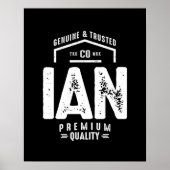 Ian Personalized Name Birthday Gift Poster (Voorkant)