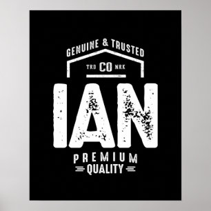 Ian Personalized Name Birthday Gift Poster