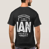 Ian Personalized Name Birthday Gift T-shirt (Achterkant)