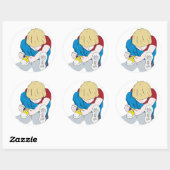 Ian Tying Shoes Ronde Sticker (Vel)