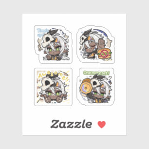 Iansan Genshin Impact 4 stuks stickerblad Sticker