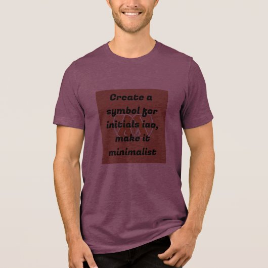 IAO-minimalistisch monogram Tri-Blend Shirt (Voorkant)