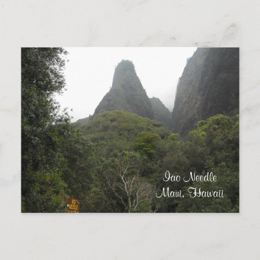 Iao Naald - Maui Hawaii Briefkaart (Voorkant)