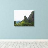 iao naald staatsmonument in maui hawaii canvas afdruk (Insitu (Houten vloer))