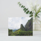 iao - naaldstaatmonument in maui hawaii briefkaart (Staand voorkant)