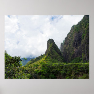 iao - naaldstaatmonument in maui hawaii poster