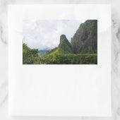 iao - naaldstaatmonument in maui hawaii rechthoekige sticker (Tas)