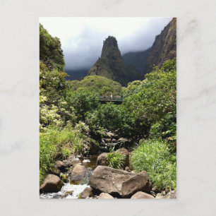 Iao Needle in Iao Valley State Park, Maui, Hawaii Briefkaart