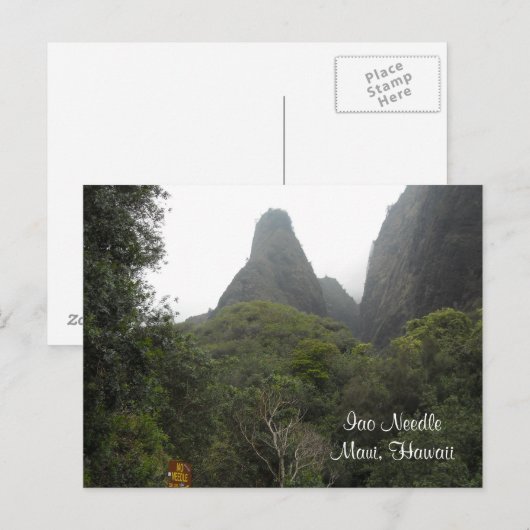 Iao Needle - Maui Hawaii Briefkaart (Voorkant / Achterkant)