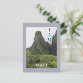 IAO VALLEY, MAUI BRIEFKAART (Staand voorkant)